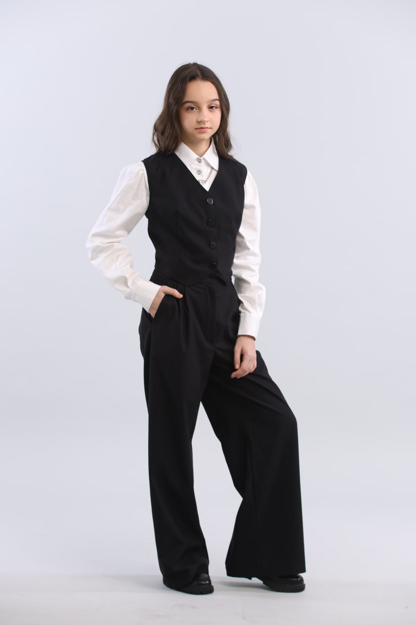 Стильные брюки "2 складки" для девочек от 128 до 164 см в 3 цветах, фото №1