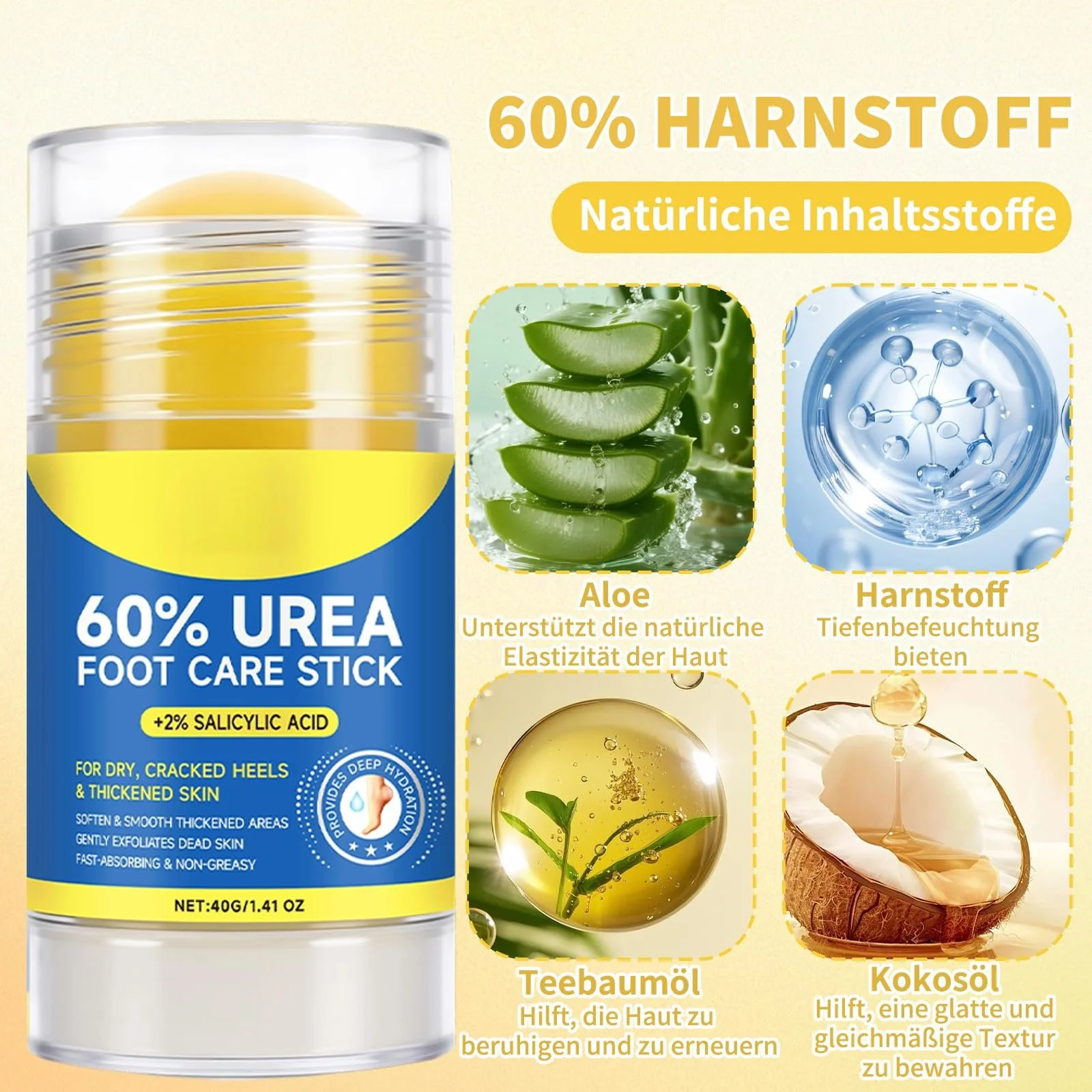 Крем для ног увлажняющий против мозолей Urea 60% 2 шт, фото №2 Крем для ног увлажняющий против мозолей Urea 60% 2 шт, фото №2