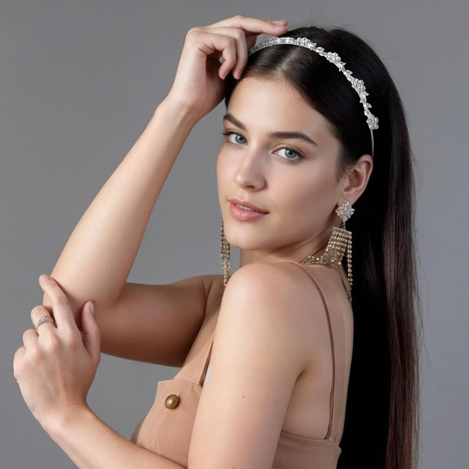 Набір із 4 весільних обручів для волосся, фото №6