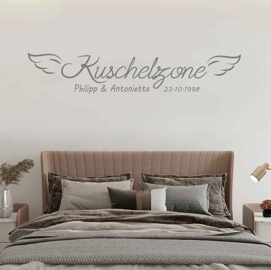 Наклейка на стіну tjapalo Cuddly Zone Ім'я та Дата 170 x 34 см Біла, фото №5