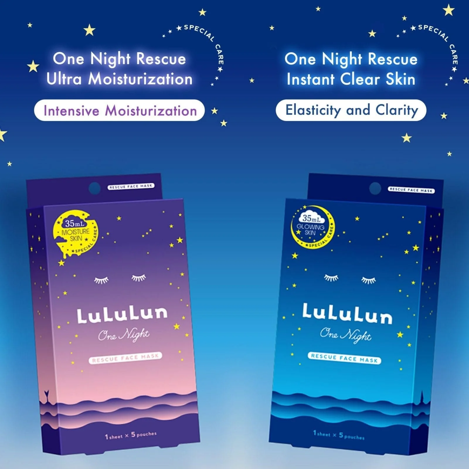 Маска для лица Lululun One Night Rescue Transparency One Night C 3K - 5 шт, фото №7