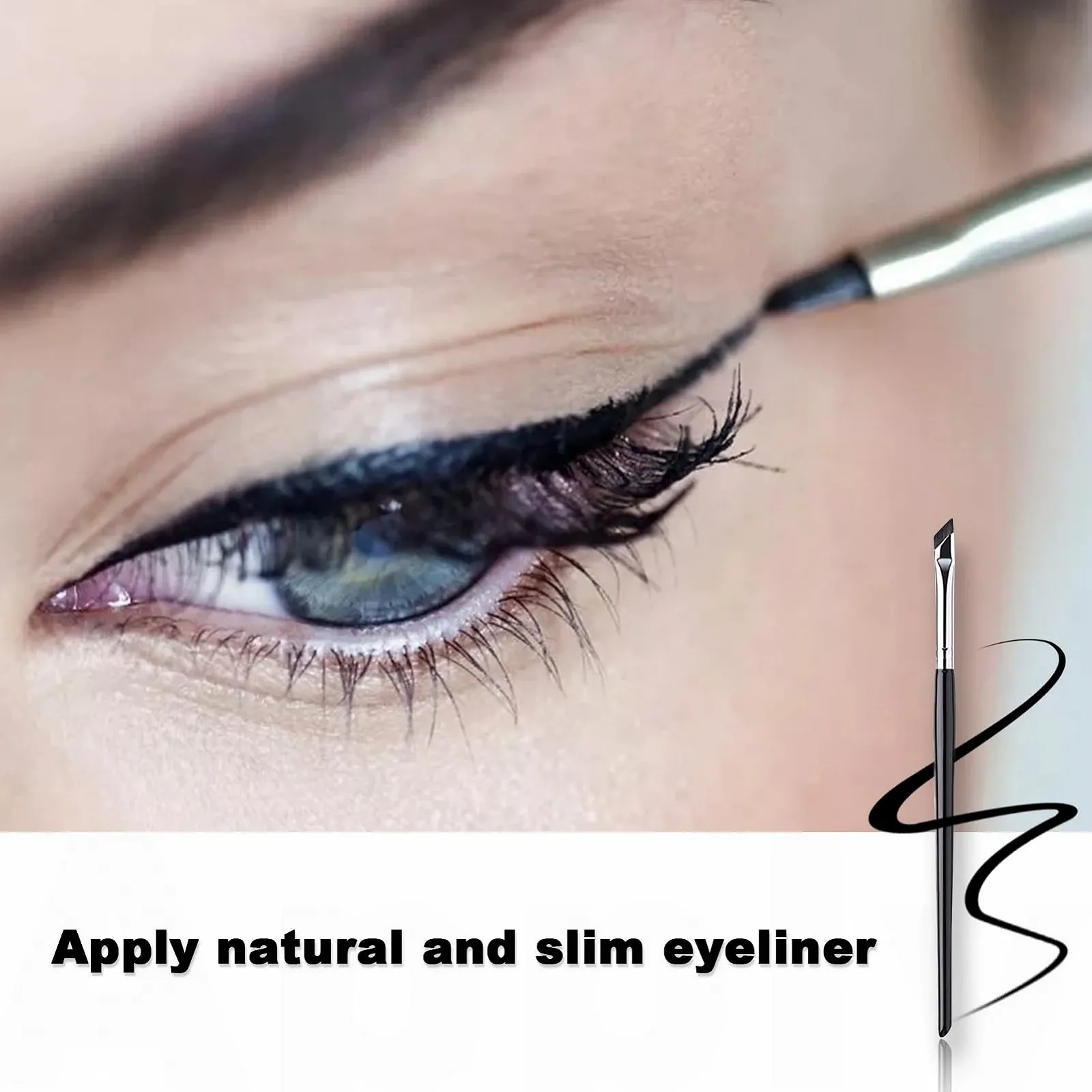 Пензлі для підводки Kirdume, тонка скошена плоска, фото №7