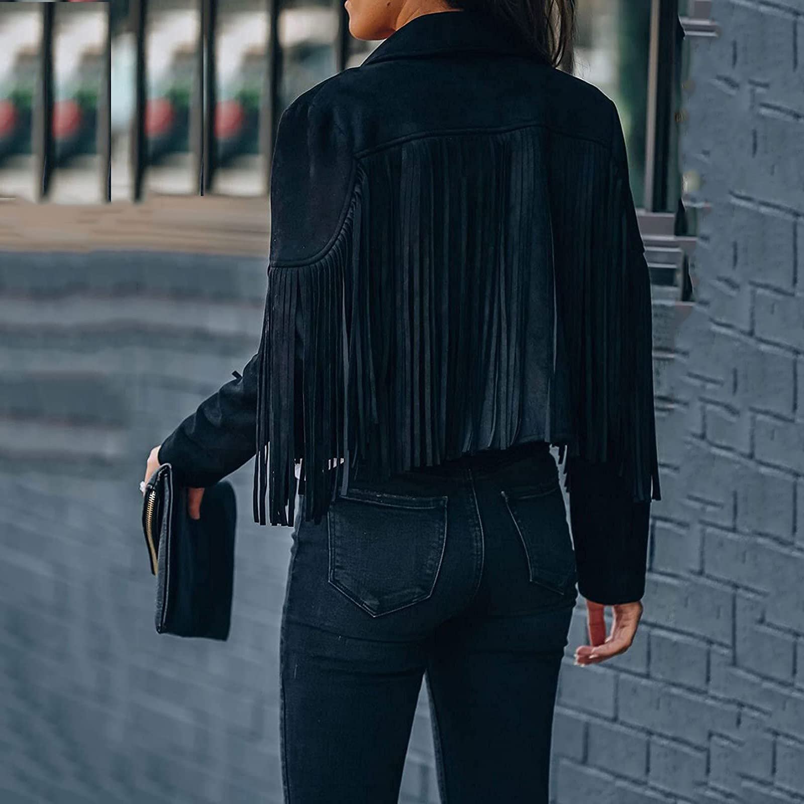 Коротка куртка з бахромою для жінок, фото №4 Коротка куртка з бахромою для жінок, фото №4