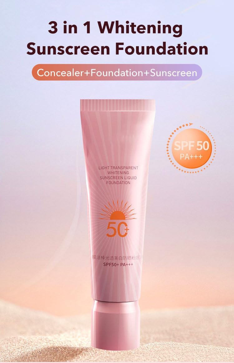 Коректор Крем 3-в-1 Whitening Sunscreen Foundation Консилер Natural, фото №4