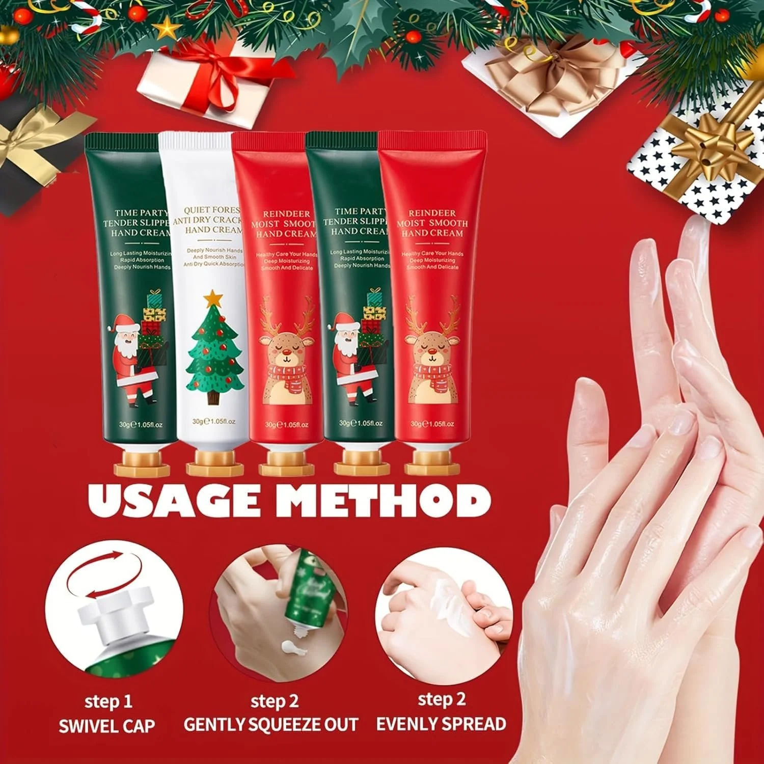 Крем для рук Набір для жінок, 5 шт, інтенсивне зволоження, фото №7