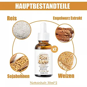 Сыворотка для роста волос EONFAVE Rice Water, 2 шт, для истонченных волос, эссенция против выпадения волос для мужчин и женщин, быстрый рост волос, для ускорения synthetic.ua - Фото 1