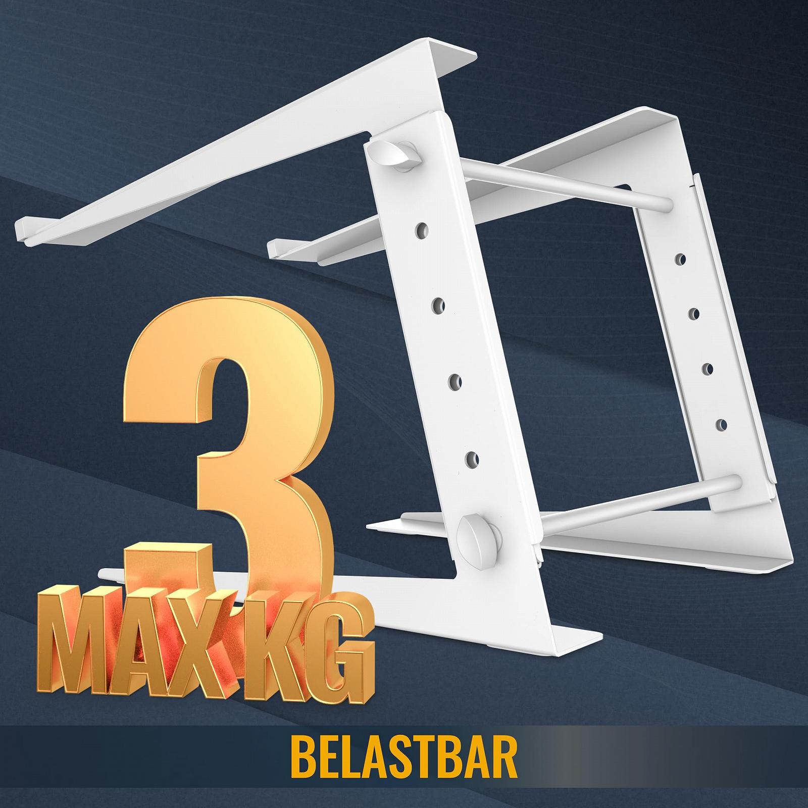 Підставка для ноутбука RICOO Регульована по висоті Універсальна для 15-17 дюймів LS01-W Тримач для ноутбука до 3 кг Білий, фото №6