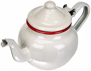 Чайник-заварник IBILI Сталь емальована 0,5 л Білий/червоний - Фото 1