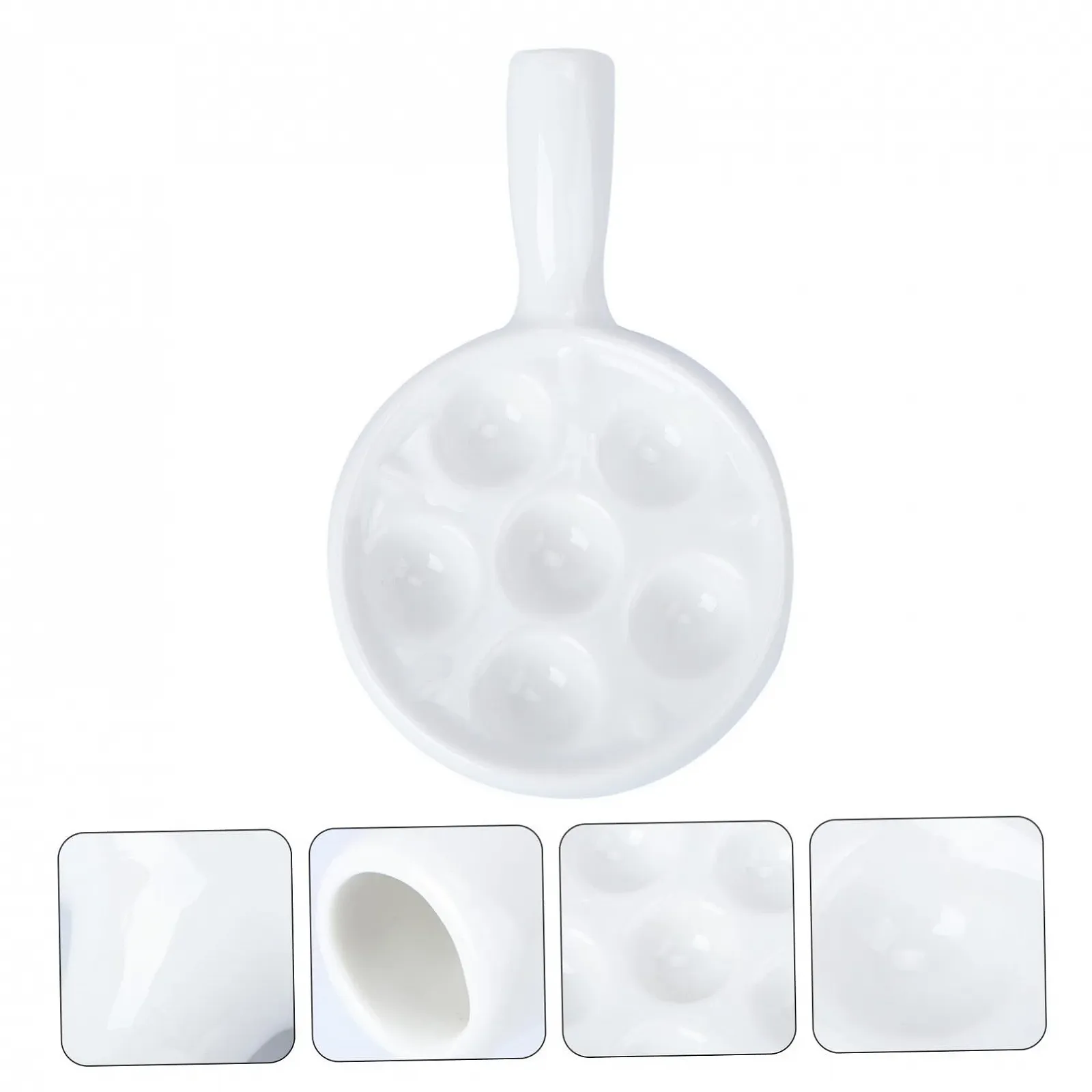 Форма для равликів SHOWERORO 6 отворів керамічна біла, фото №6