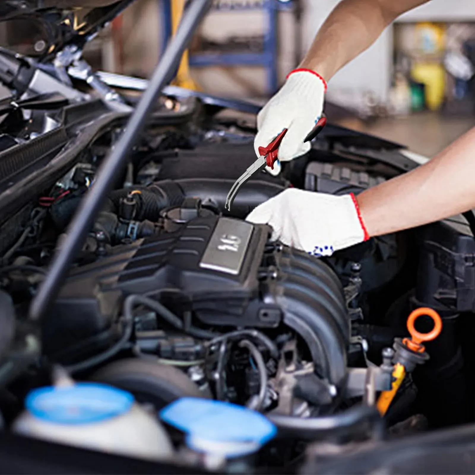 Плоскогубцы SPEEDWOX для свечей накаливания, угловые губки, плоскогубцы для соединителей свечей накаливания, съемник зажимов, плоскогубцы с изогнутыми губками, плоскогубцы для гнезда свечей накаливания, для ремонта дизельных двигателей, фото №7