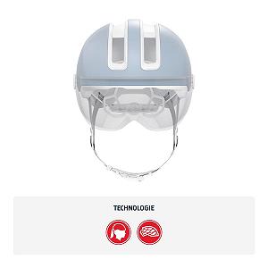 Шлем Abus HUD-Y ACE Городской с козырьком и магнитной перезаряжаемой LED подсветкой synthetic.ua - Фото 1