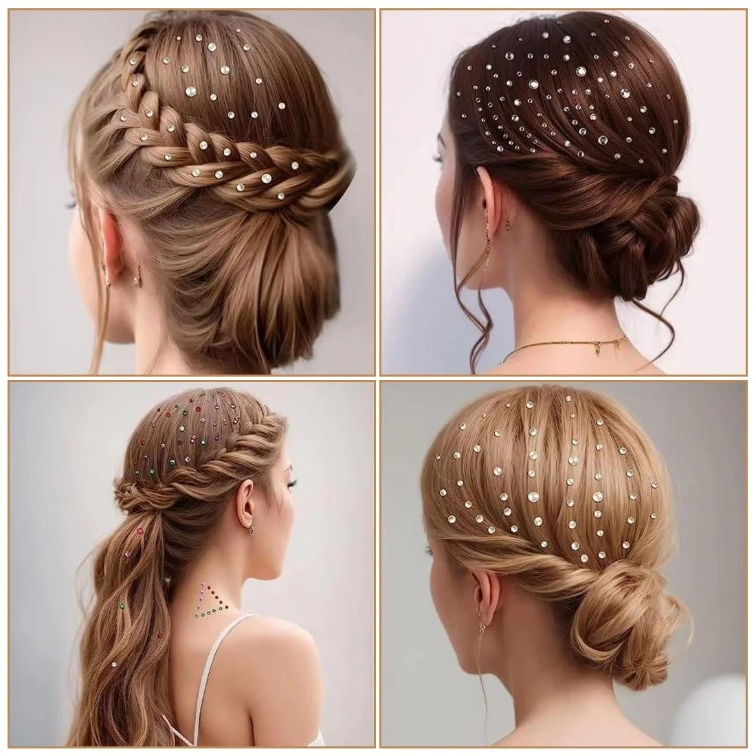 Самоклеючі блискучі камені для обличчя Діаманти для рукоділля 1 пінцет, прикраси та святкові аксесуари, фото №6