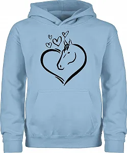 Дитяча Толстовка Shirtracer Кінь Портрет коня в серці - Фото 1