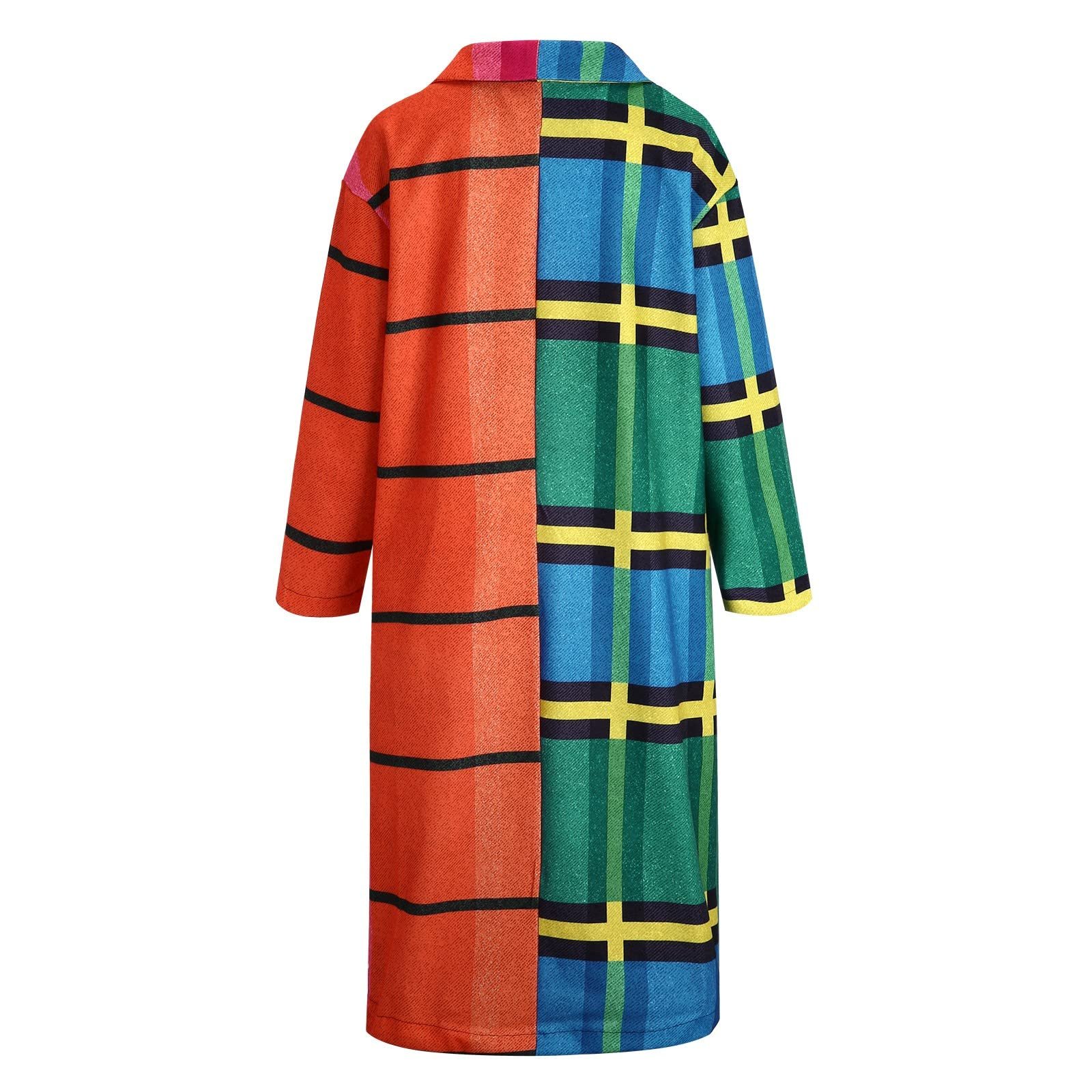 Пальто Класичне Подовжене Зимове в Клітинку, фото №5