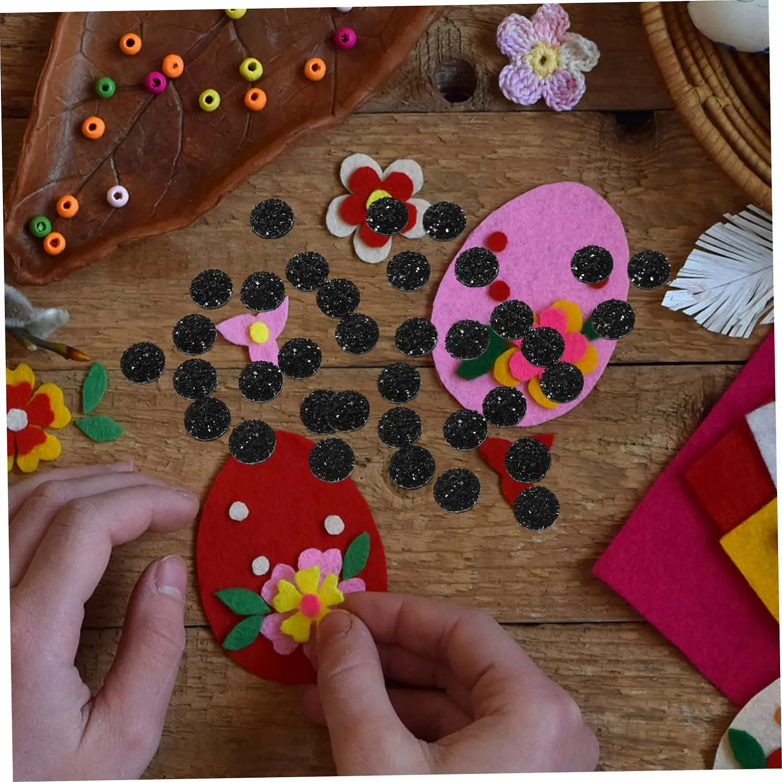 Украшения для ногтей Healeved 3 набора, стразы с плоским основанием, черная смола, 300 шт, фото №4