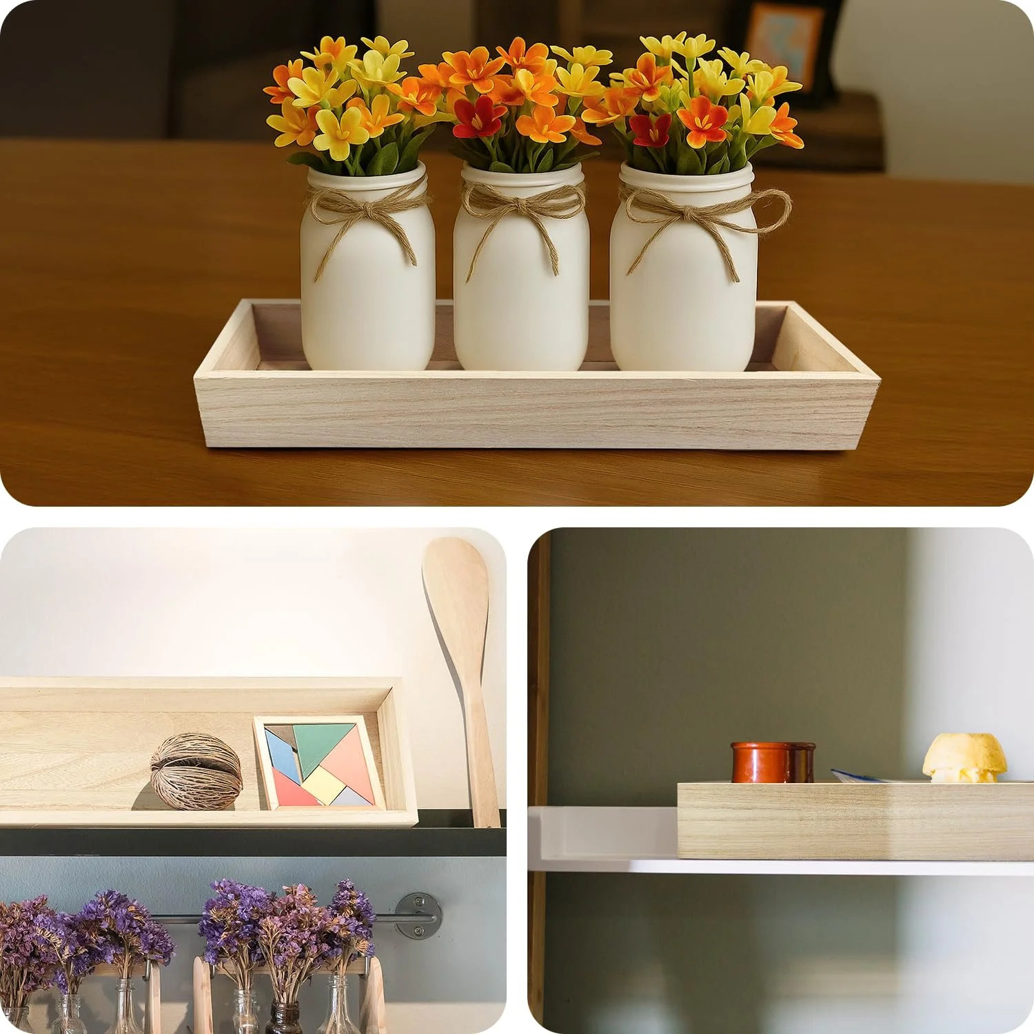 Піднос дерев'яний Netuno Прямокутний Натуральне дерево, фото №6