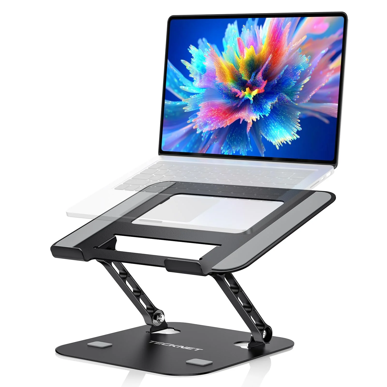 Подставка для ноутбука TECKNET Регулируемая по высоте и вращающаяся, Эргономичная подставка для ноутбука, Подставка для ноутбука Черный, фото №1 Подставка для ноутбука TECKNET Регулируемая по высоте и вращающаяся, Эргономичная подставка для ноутбука, Подставка для ноутбука Черный, фото №1