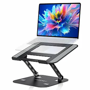 Подставка для ноутбука TECKNET Регулируемая по высоте и вращающаяся, Эргономичная подставка для ноутбука, Подставка для ноутбука Черный - Фото 1