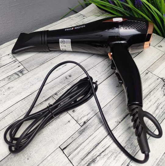 Мощный качественный фен Promotec PM 2310 для сушки укладки волос с диффузором, фото №2