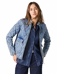 Жіноча стьобана джинсова куртка Cecil - Фото 1