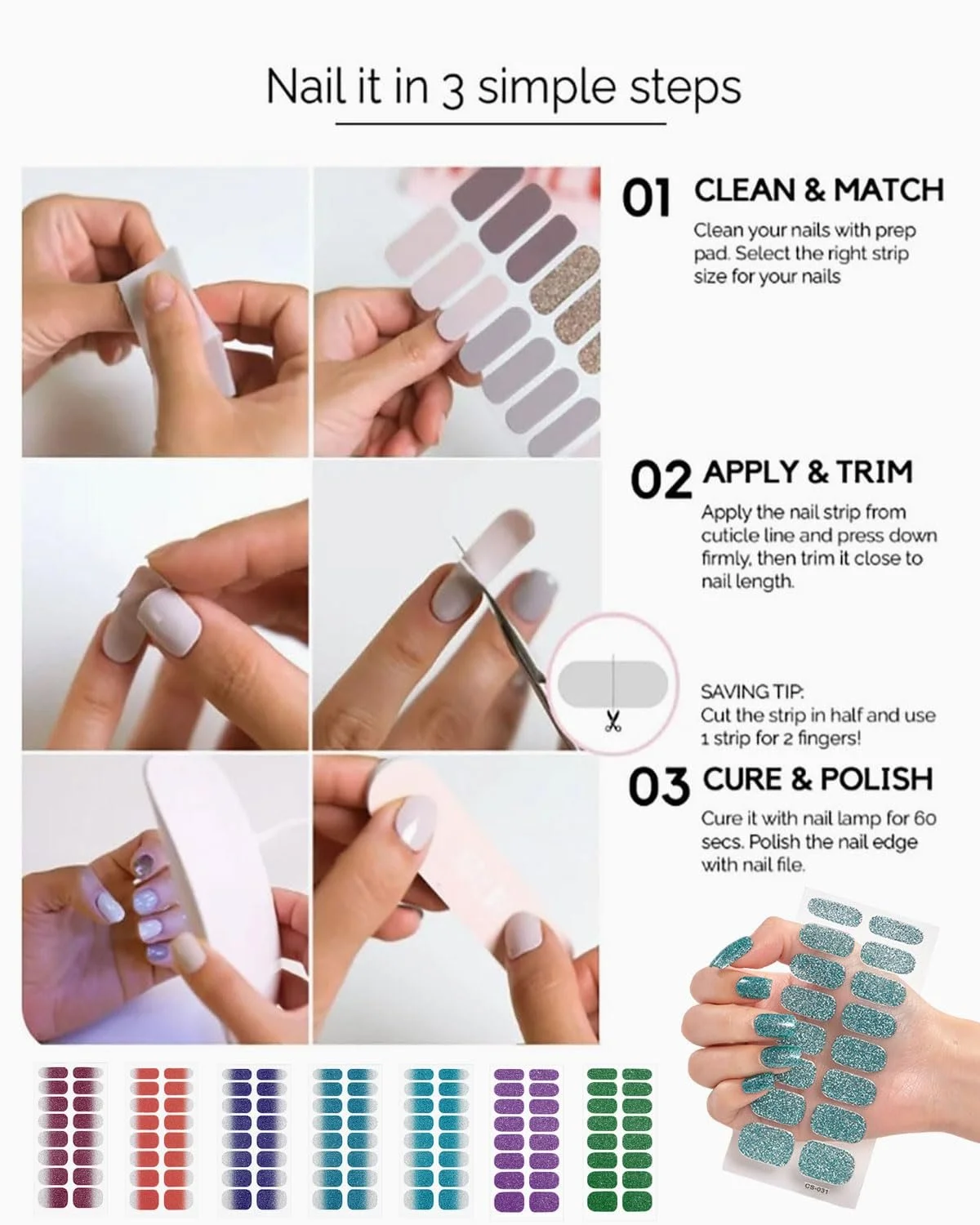 Наклейки для ногтей Nail Stickers 10 листов 160 шт. Блестящие Самоклеящиеся, фото №5 Наклейки для ногтей Nail Stickers 10 листов 160 шт. Блестящие Самоклеящиеся, фото №5
