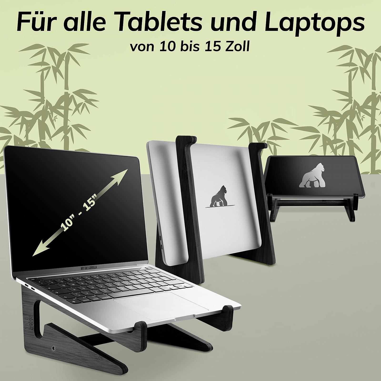 Підставка для ноутбука Bamboo, Ергономічний універсальний, сумісний з 10-15 дюймів, фото №3