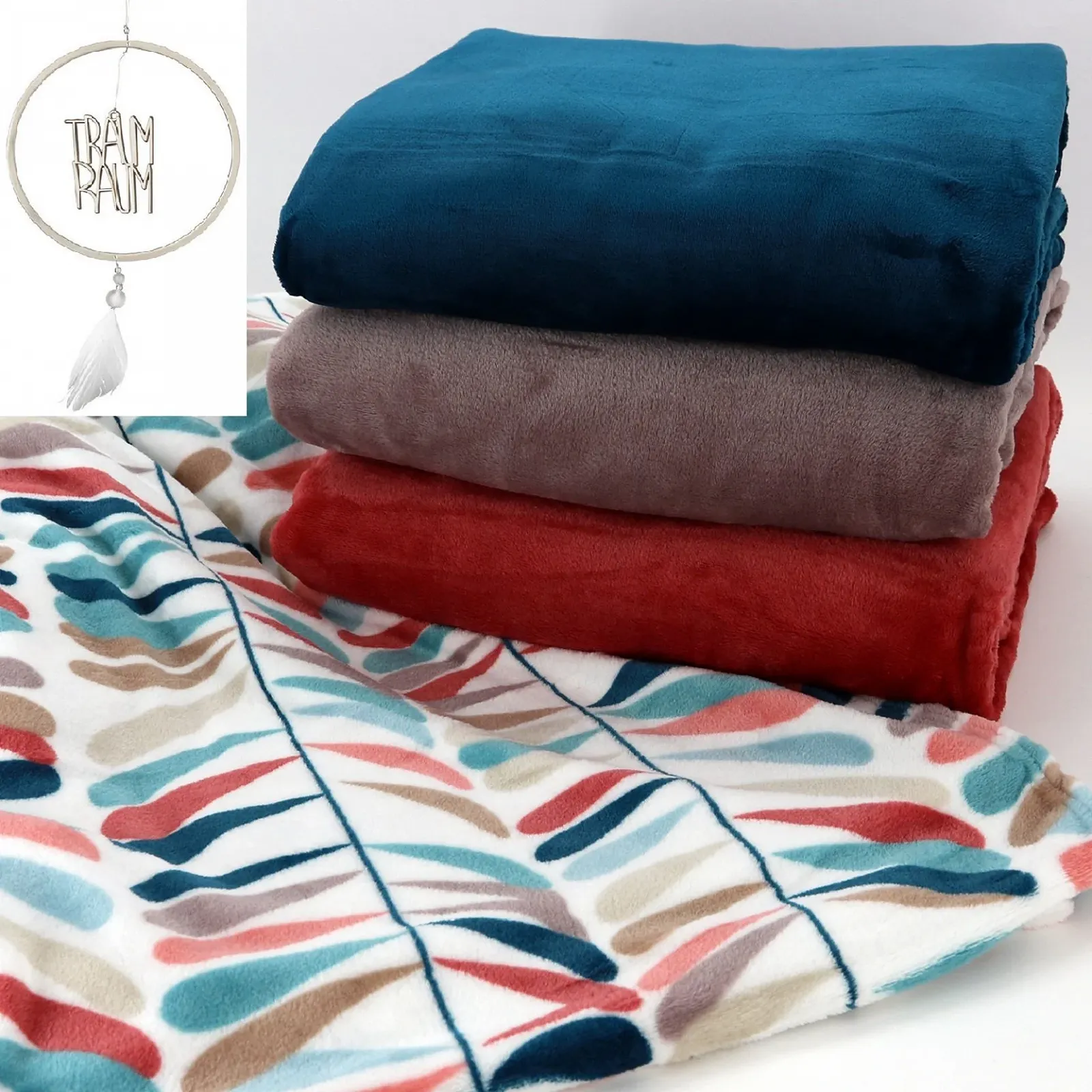 Покривало Ethno Dream Catcher Petrol Суперм'яка Покривало 200 x 150 Фланелева, фото №2 Покривало Ethno Dream Catcher Petrol Суперм'яка Покривало 200 x 150 Фланелева, фото №2