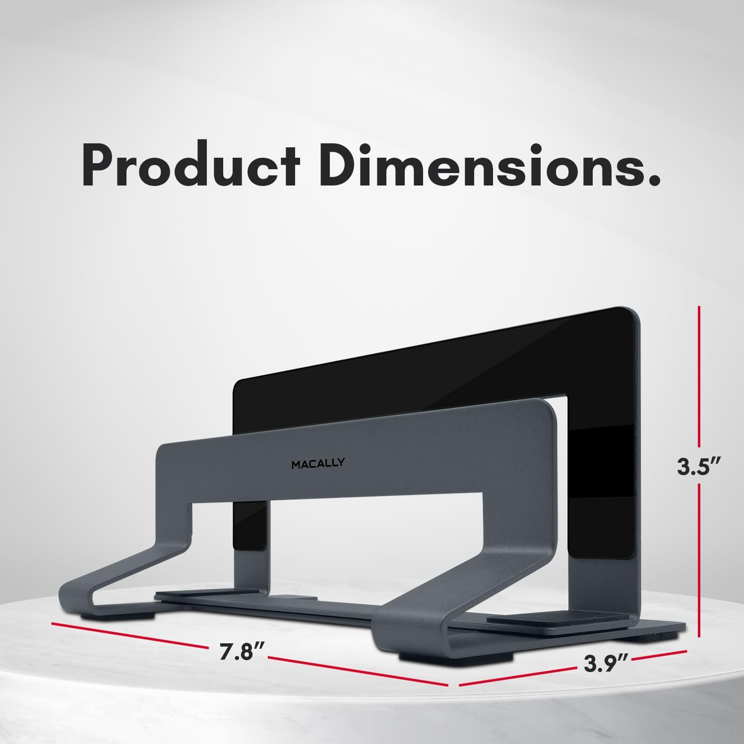 Підставка Вертикальна Macally для ноутбука Регульована Сірий, фото №8