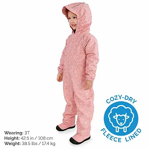 Непромокаемый регулируемый дождевой комбинезон для малышей и детей Jan & Jul Puddle-Dry, Дождевик: Динозавр, 1 год synthetic.ua - Фото 1