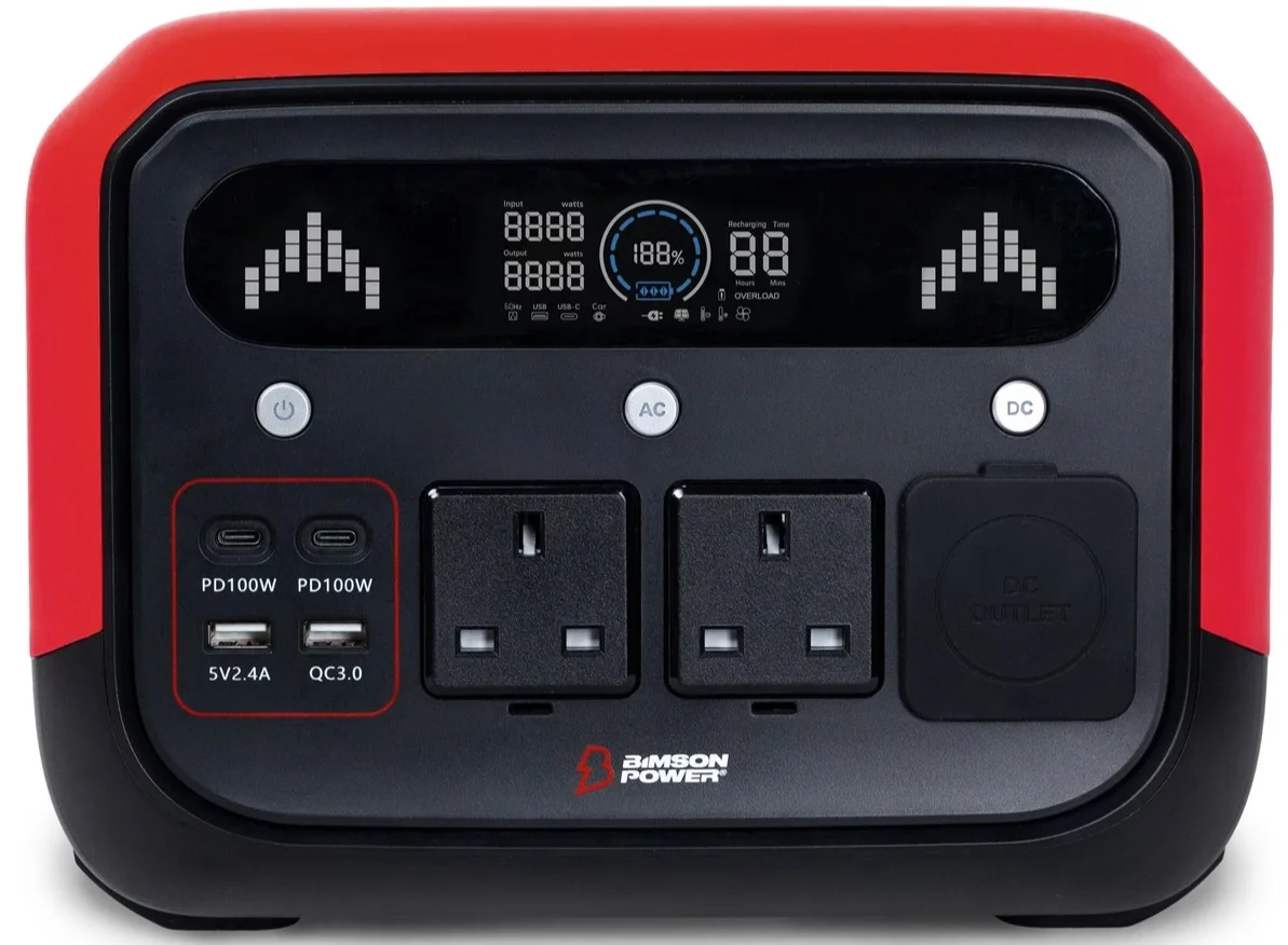 Зарядна станція Bimson Power BP700PPS 1400 Вт / 700 Вт / 512 Вт*год / LiFePO4 / Швидка зарядка 1 година, фото №1