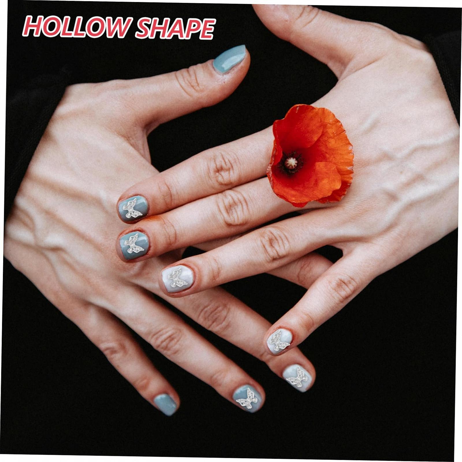 Украшения для ногтей Тип Бабочки Healeved 30шт Серебристый, фото №7 Украшения для ногтей Тип Бабочки Healeved 30шт Серебристый, фото №7