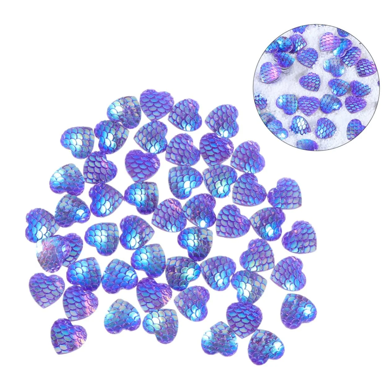Стразы Полимерная Глина Круглые Смола AB Цветные 150шт Форма Сердце для Аксессуаров для Ювелирных Изделий, фото №8