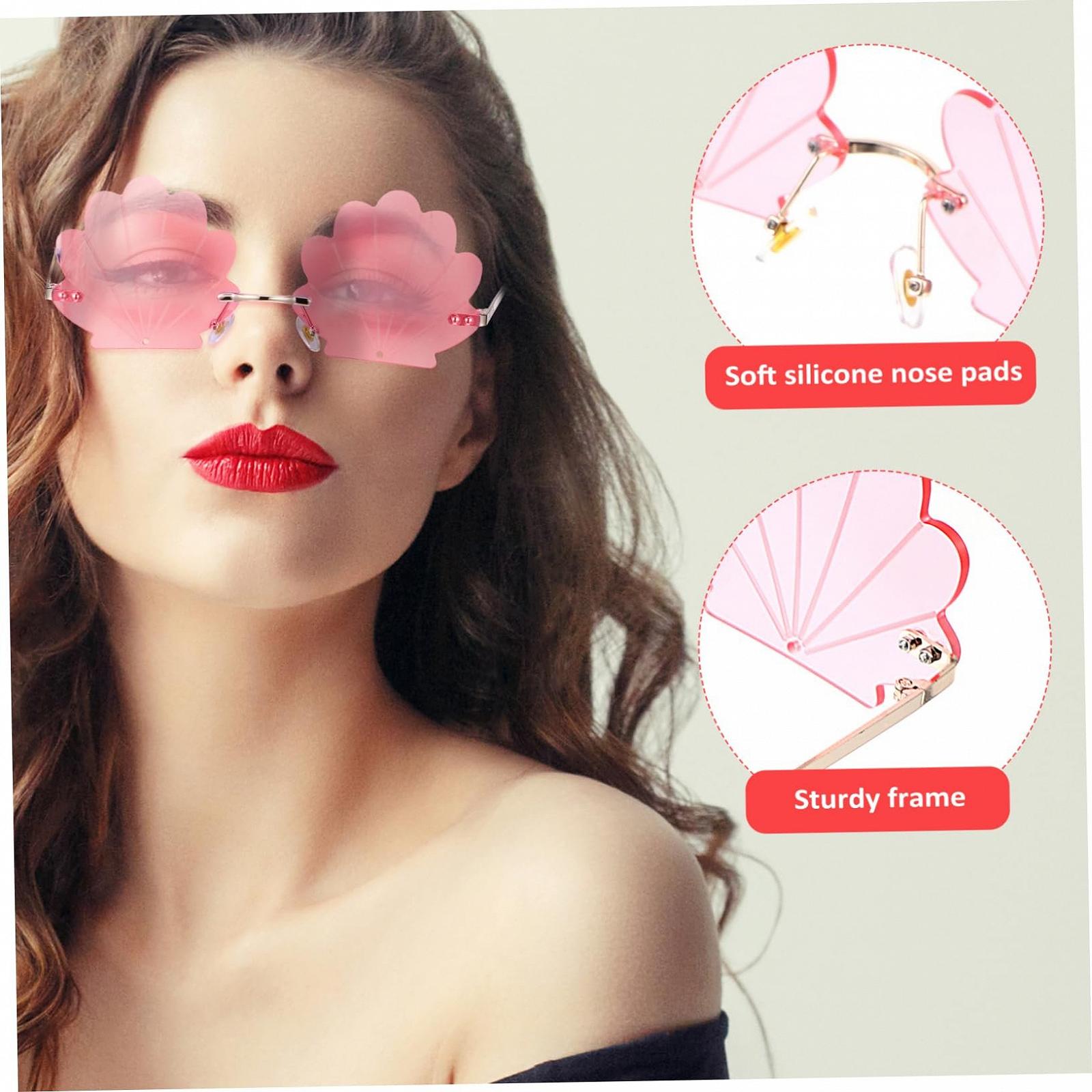 Безкаркасні металеві окуляри COLLBATH для вечірок, круглі без оправи, фото №8