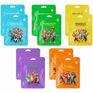 Тканевая маска Soleneva Набор 10 шт Маска для лица с гиалуроновой кислотой Увлажняющая - Фото 1