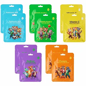 Тканинна маска Soleneva Набір 10 шт Маска для обличчя з гіалуроновою кислотою Зволожуюча - Фото 1