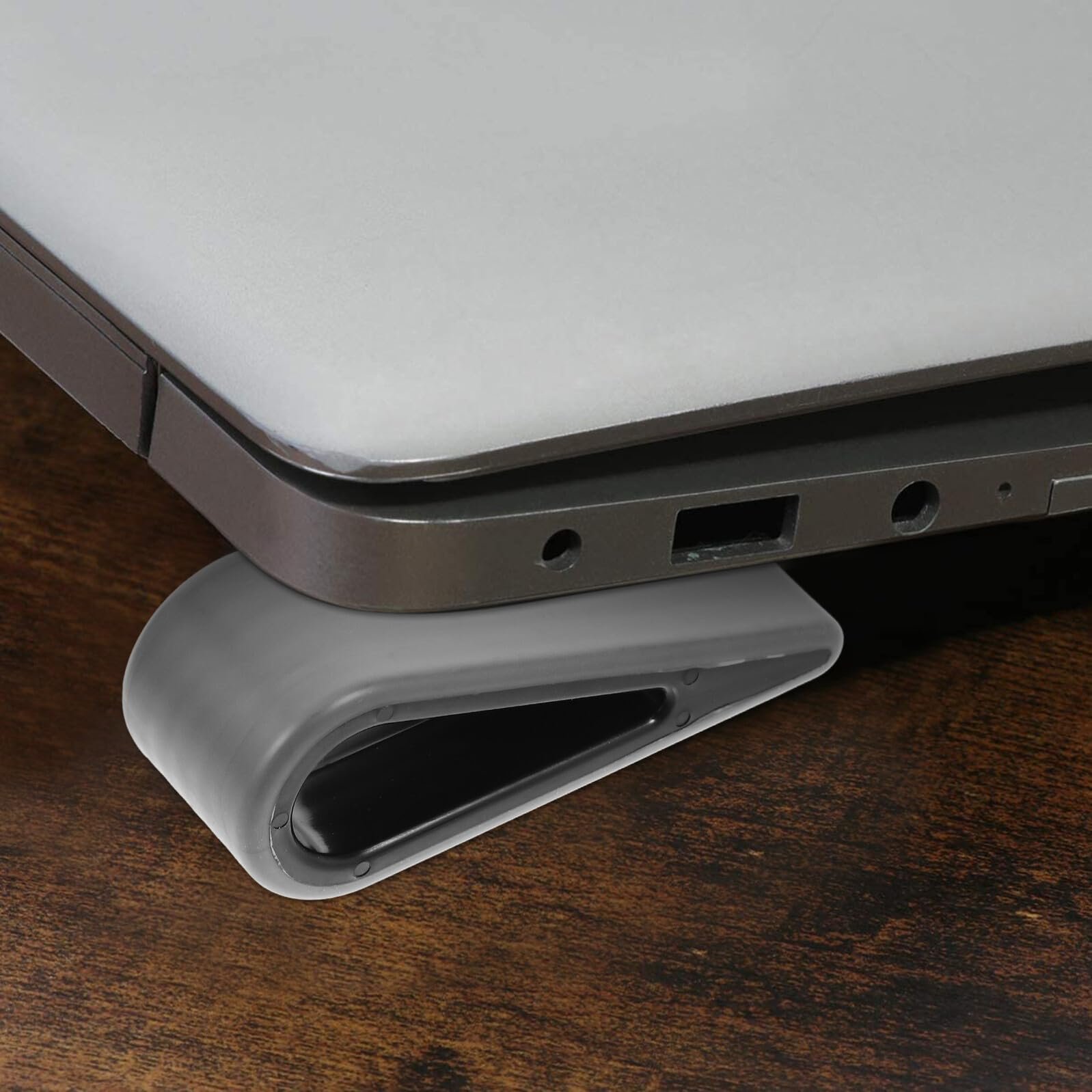 Подставка для ноутбука регулируемая (2 шт.) Пластик с нескользящим силиконом Легкая Портативная, фото №9