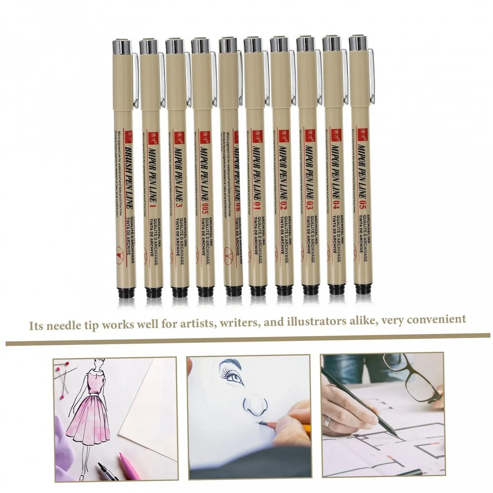 Підводка для очей Operitacx, набір 50 шт., водостійка, портативна, чорна, фото №3