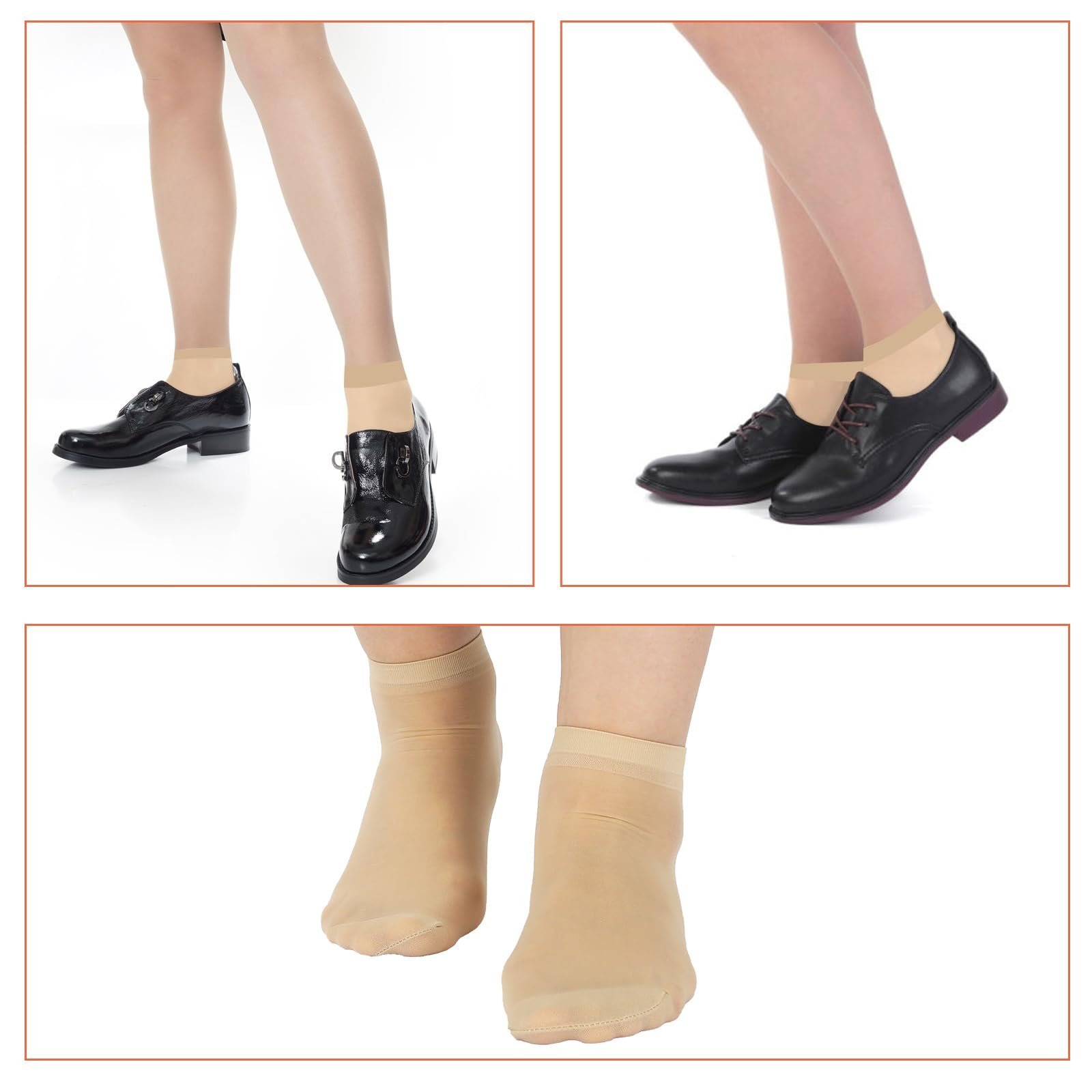 10 пар жіночих коротких нейлонових шкарпеток, фото №7