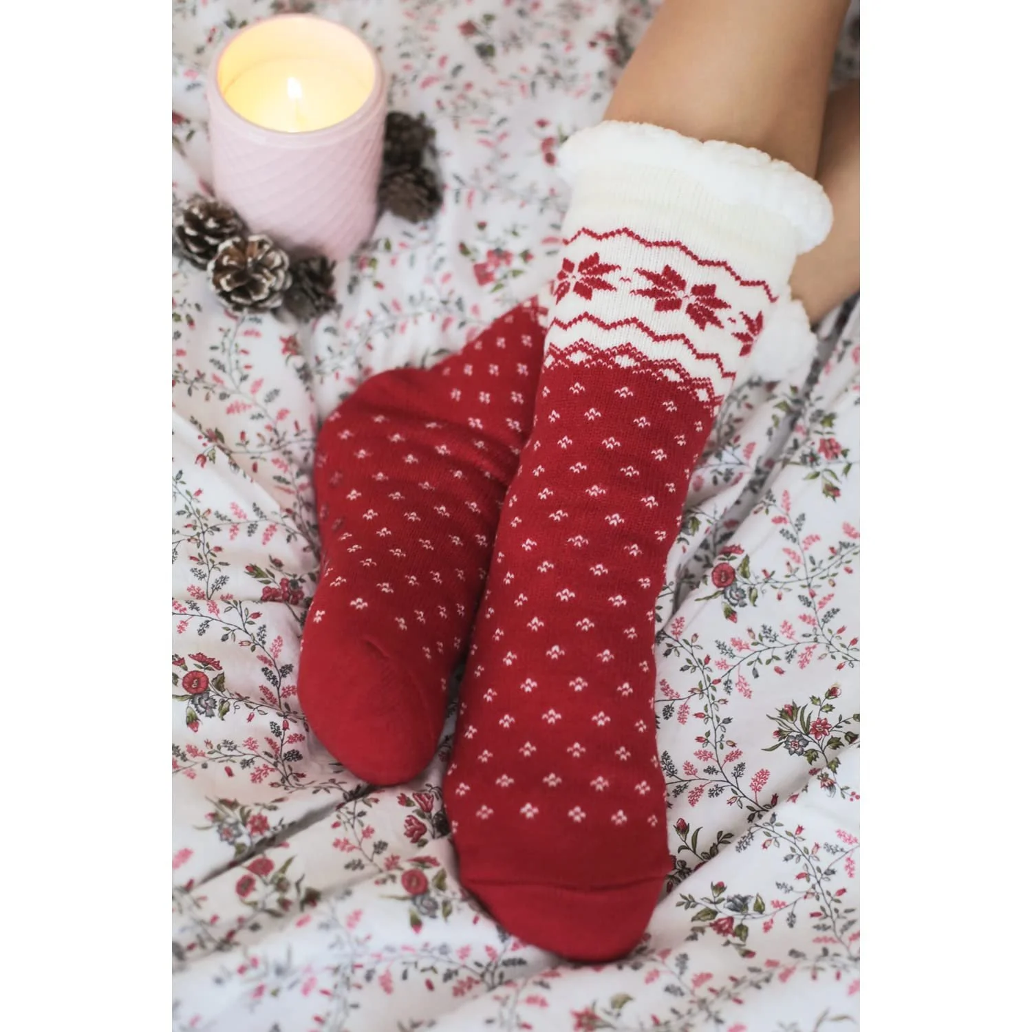 Шкарпетки-капці зимові Footstar для жінок та чоловіків (1 або 2 пари) Cuddly Socks, фото №4