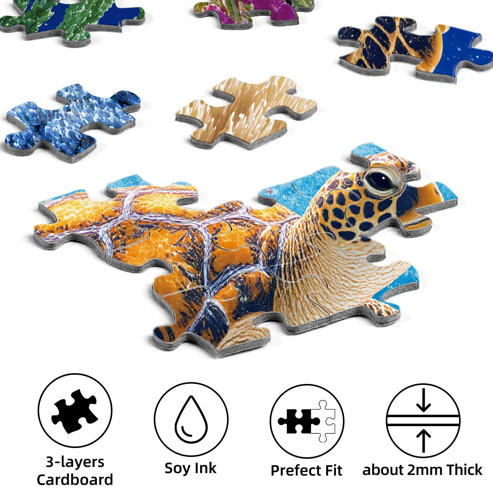 Пазли Hopgo Turtle In Crystal Sea 1000 елементів 70 x 50 см, фото №1 Пазли Hopgo Turtle In Crystal Sea 1000 елементів 70 x 50 см, фото №1