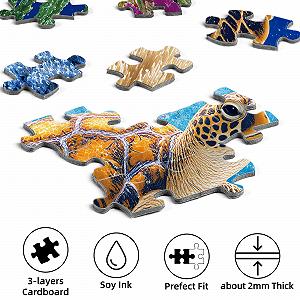 Пазли Hopgo Turtle In Crystal Sea 1000 елементів 70 x 50 см - Фото 1