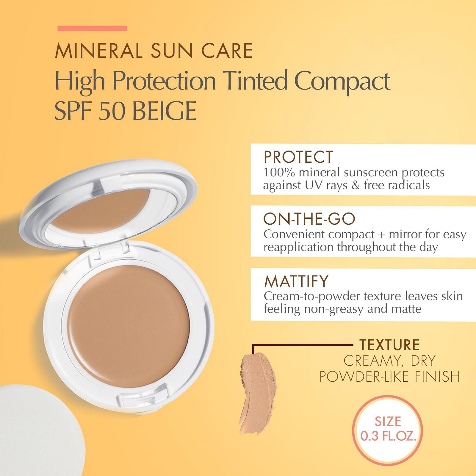 Компакт Avène SPF50 Кольоровий Глина Пісок Нова Формула, 10 г, прозорий, фото №2