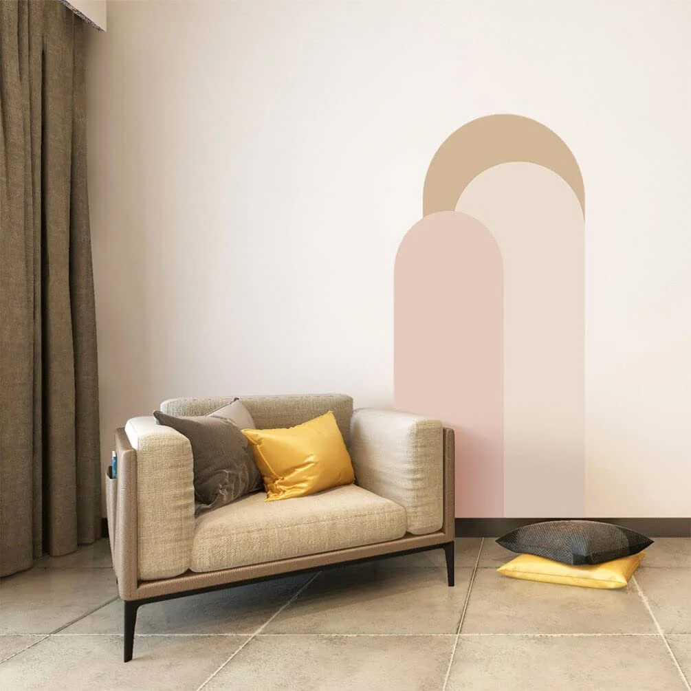 Наклейка на стіну OSALADI Arch Modern Geometric Shape Самоклейна Знімна Бохо 140 x 52 см, фото №4