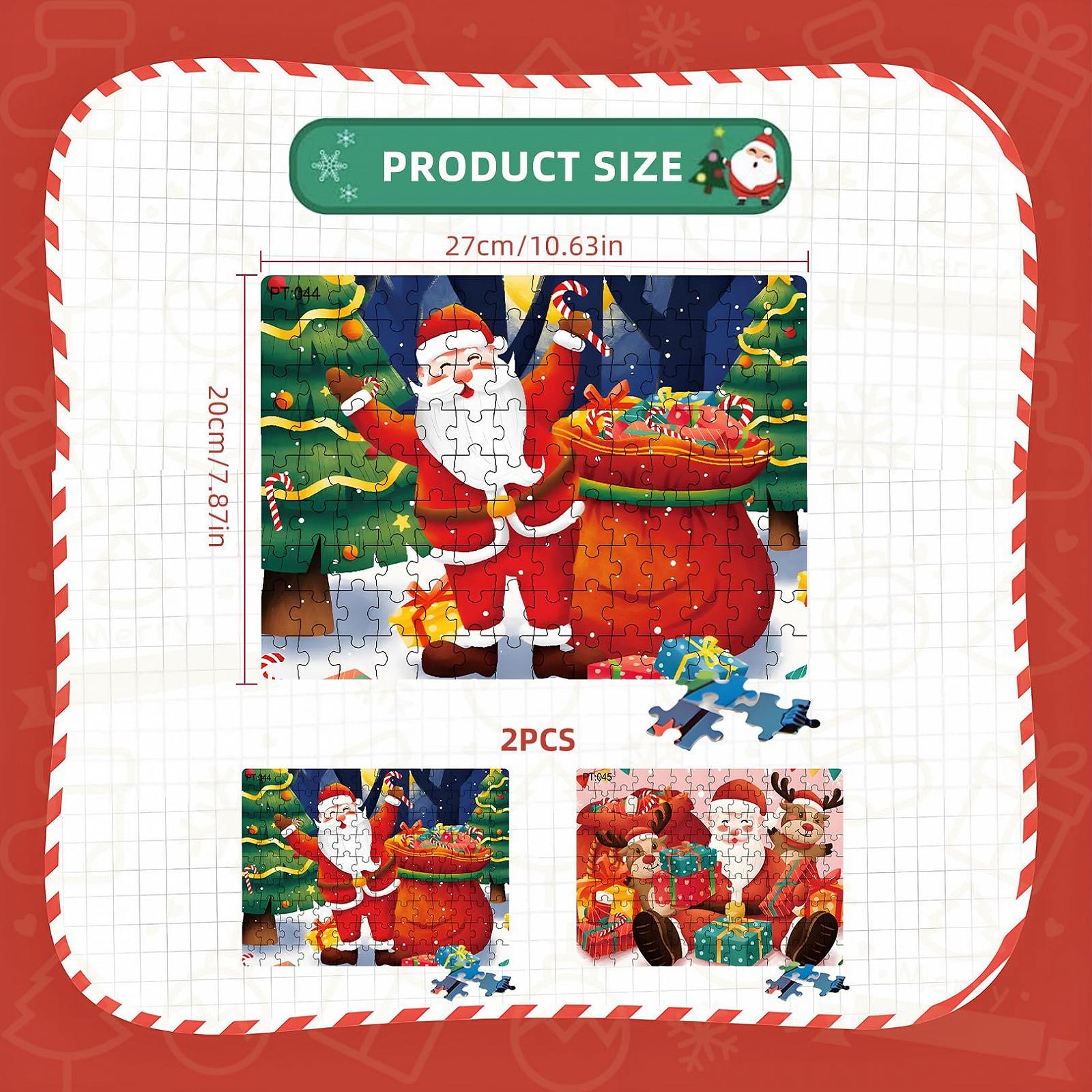 Набор из 2-х рождественских пазлов Christmas Puzzle Set 27 x 20 см, фото №2