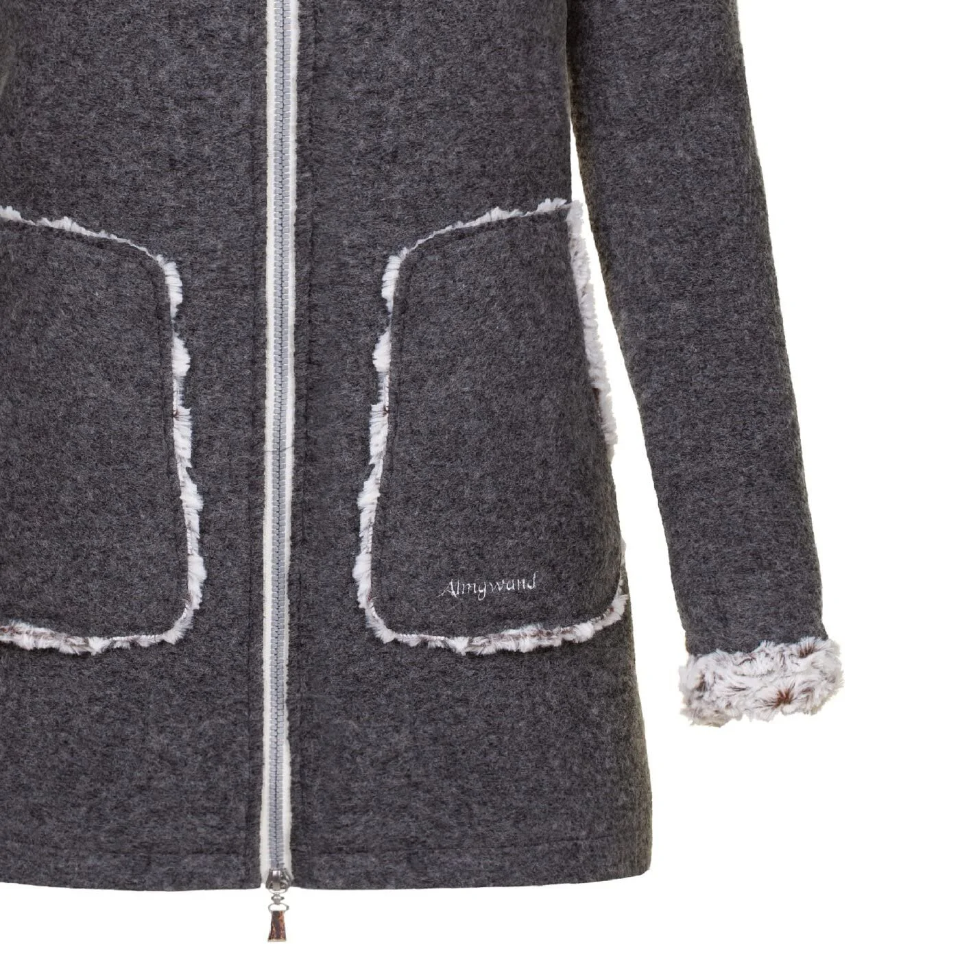 Пальто з капюшоном Almgwand 1928 Madatschkopf Антрацитово-бежевий, фото №3