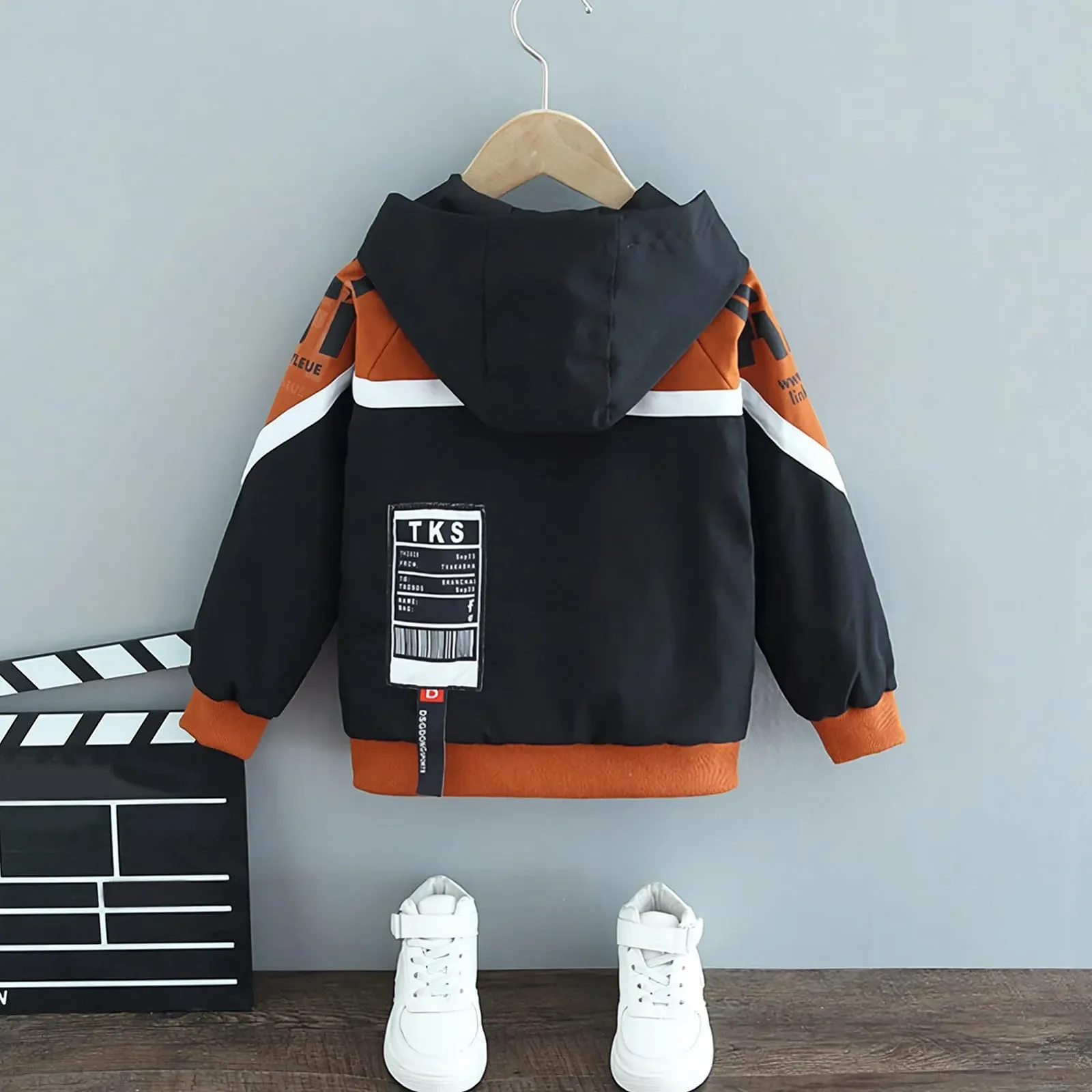 Перехідна дитяча куртка з капюшоном L SERVER, вітровка, модний тренч, фото №8