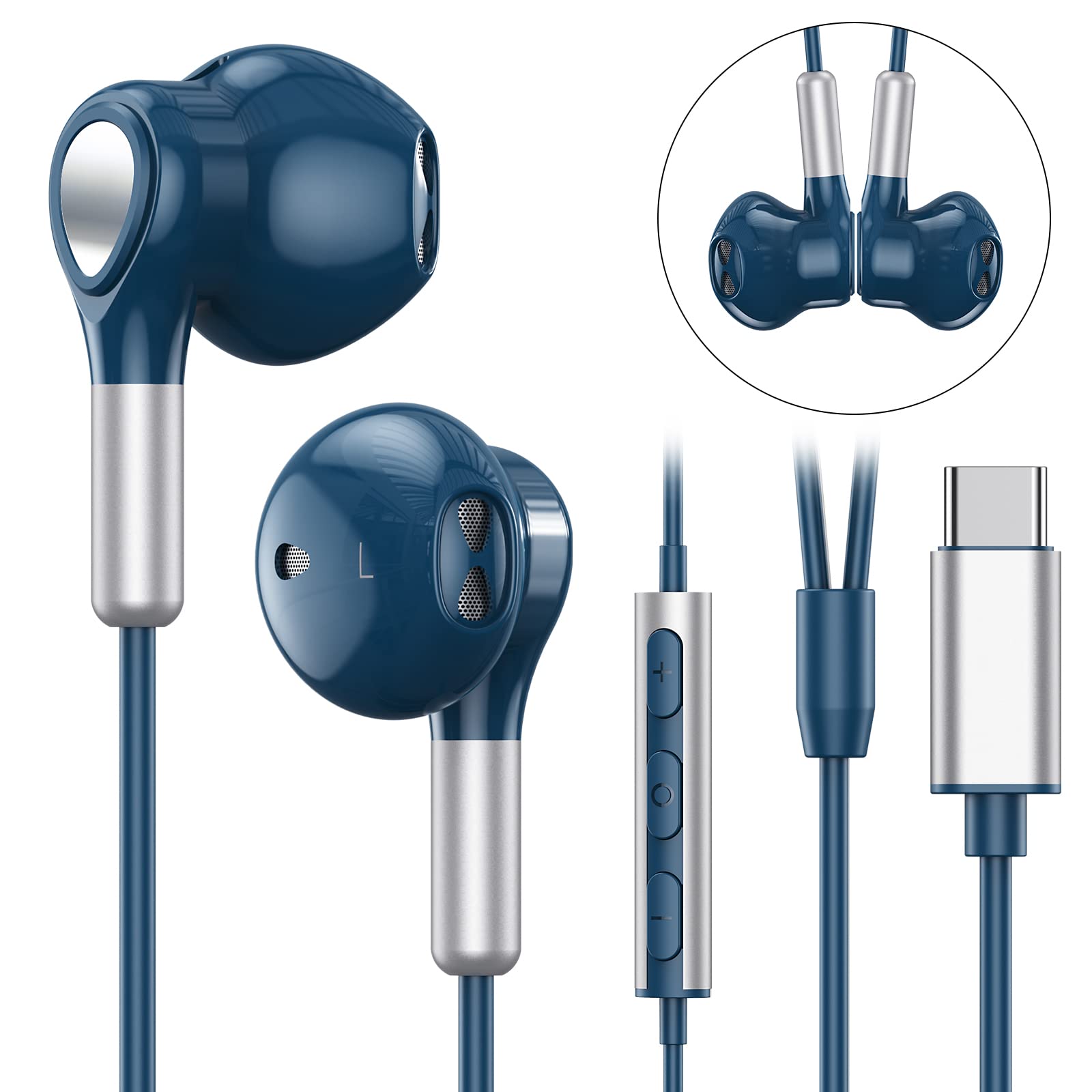 Наушники USB C для Samsung Galaxy S22 Ultra S21 FE S20 A53, фото №2
