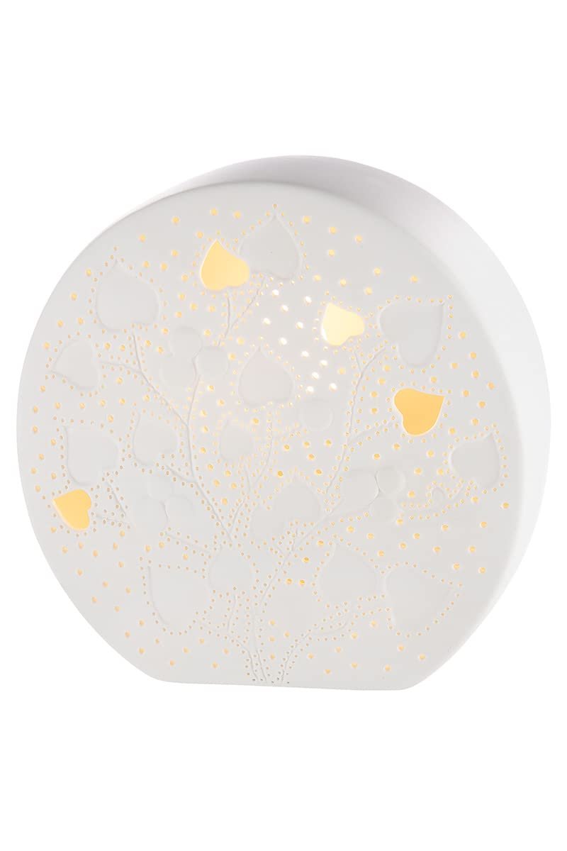 Настільна лампа GILDE Prickel Heart Tree 20 см Біла, фото №1