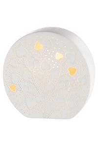 Настільна лампа GILDE Prickel Heart Tree 20 см Біла - Фото 1