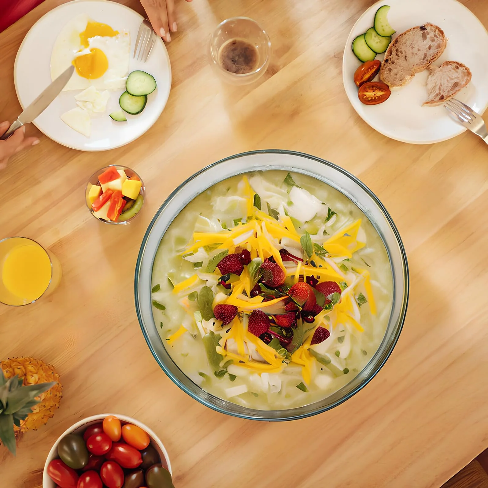 Форма для запекания BESPORTBLE круглая с крышкой термостойкое стекло прозрачная, фото №5